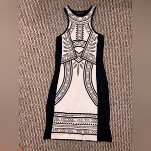 Express Black and White Tribal Mini Dress